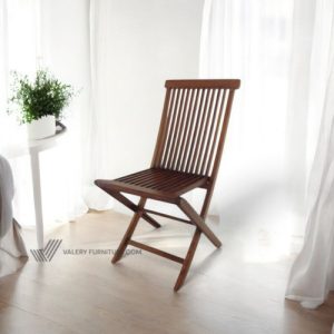 VFJKMS-16 Kursi Makan Jati Vayu Lipat