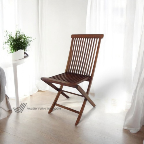 VFJKMS-16 Kursi Makan Jati Vayu Lipat